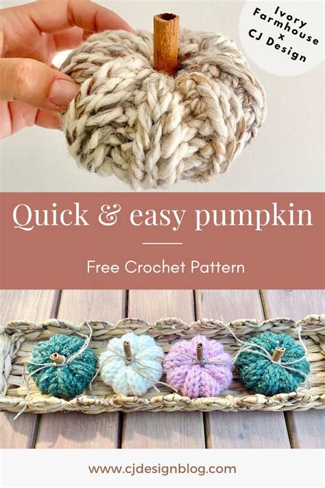 How To Crochet A Quick Easy Pumpkin Free Pattern CJ Design Blog