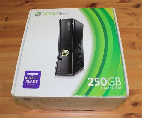 Xbox 360 Slim 250gb System Console In Box A And C Games