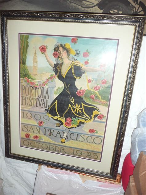 San Francisos Rare Original 1909 Portola Festival Poster Ebay