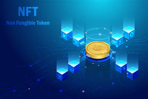 NFT non fungible token with block chain technology. 3D NFT crypto coin ...