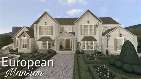 Bloxburg European Estate Exterior Speedbuild Part One YouTube