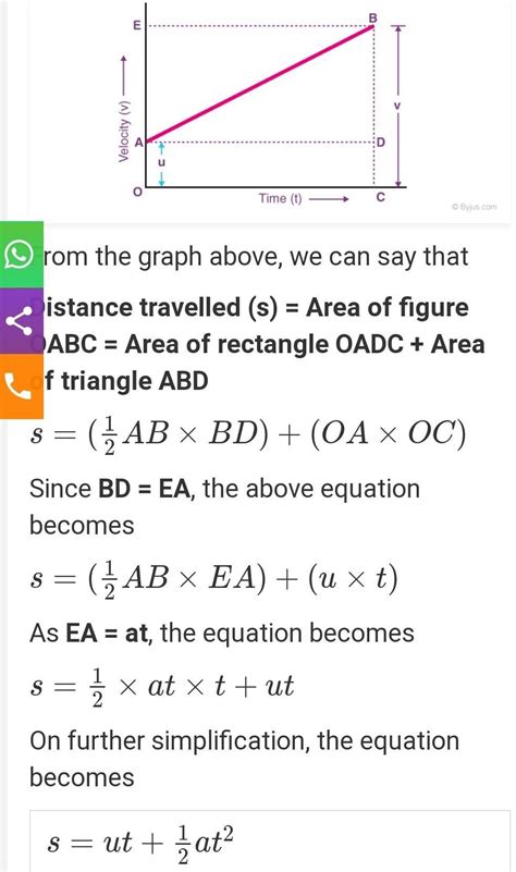 Derive The Second Equation Of Motion By Graphical Method Brainly In