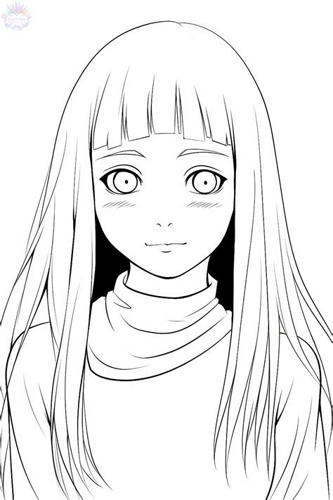 Hinata Para Colorir - Hinata Hyuga Para Colorir + 30 Desenhos Para Imprimir e Pintar