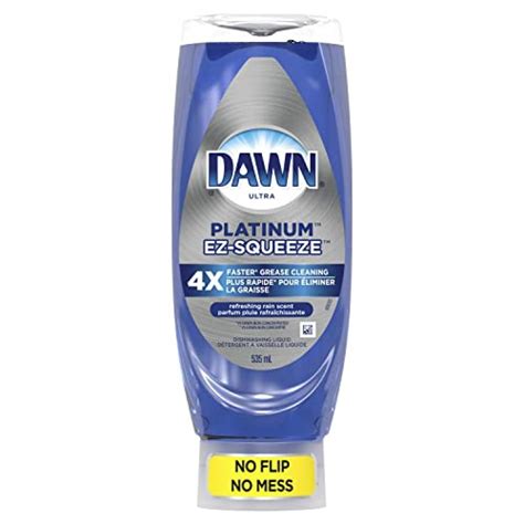 Dawn Platinum Dish Soap EZ Squeeze Bottle Refreshing Rain Scent 535