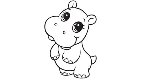 Learning Friends Hippo coloring printable