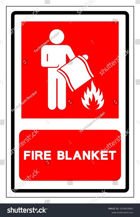 Fire Blanket Symbol Sign Vector Illustration Stock Vector Royalty Free