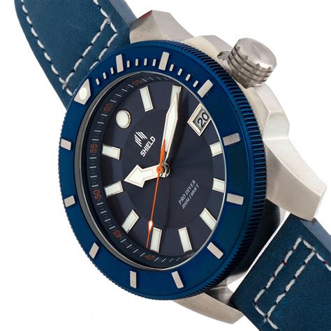 shield shaw silver blue quartz sldsh  shield dive watches