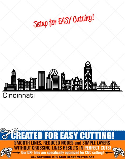 CINCINNATI City Skyline Clipart-vector Clip Art Graphics-digital ...