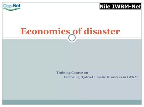 Economics Of Disaster Ppt