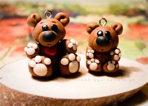 Polymer Clay Bears Clay Bear Polymer Clay Projects Clay Charms