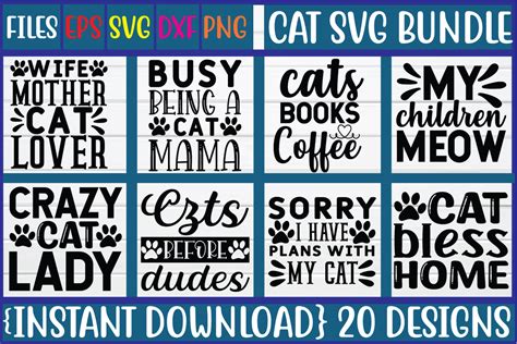 Cat Svg Bundle Bundle · Creative Fabrica