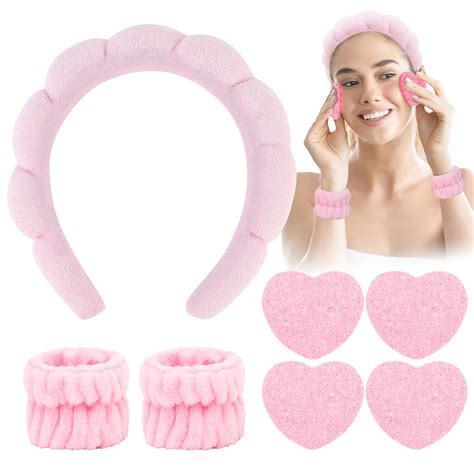 Amazon Whavel Skincare Headband And Wristbands Set Spa Headband