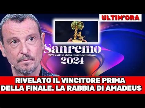 SCANDALO A SANREMO 2024 RIVELATO IL VINCITORE PRIMA DELLA FINALE