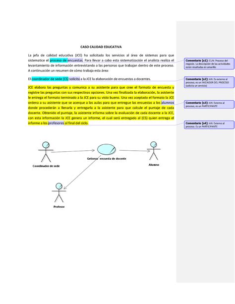 Caso calidad educativa solución CASO CALIDAD EDUCATIVA La jefa de