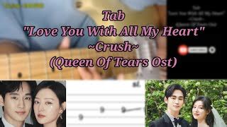 Love You With All My Heart Crush Fingerstyle Guitar Tabs Chord Queen Of