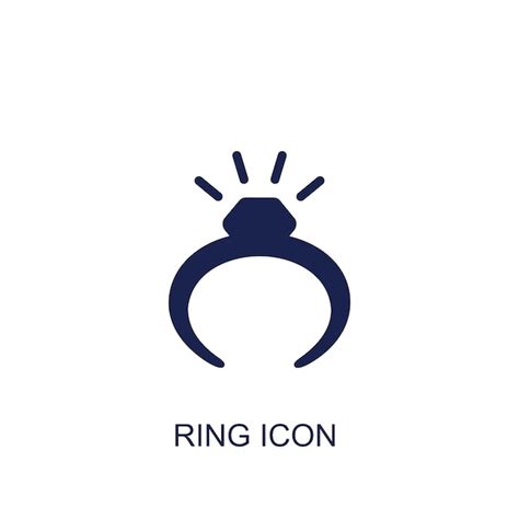 Icono De Anillo Fondo Blanco Vector Premium