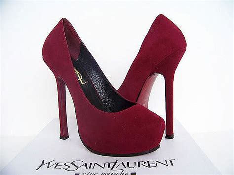 Бордовые туфли Yves saint Laurent заказать или купить с доставкой по ...