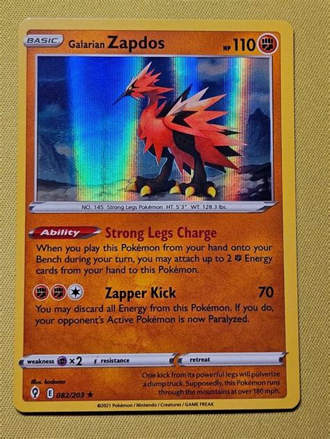 Evolving Skies Galarian Zapdos 082 203 EN Kaufen Auf Ricardo