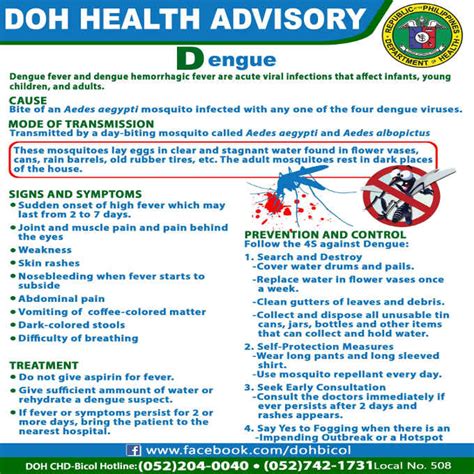 Doh Advisory On Dengue The Philippines Today