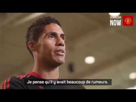 First Interview Rafael Varane Manchester United Youtube