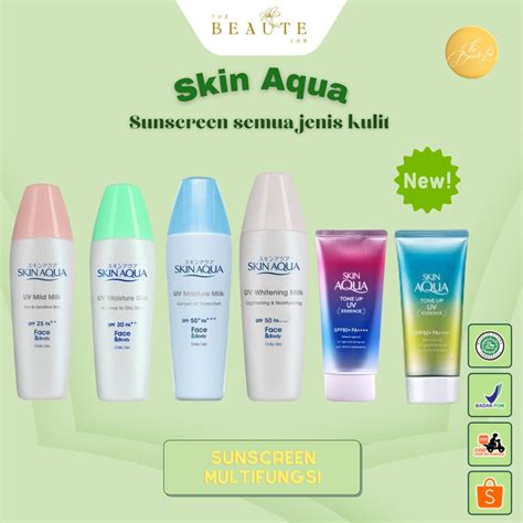 Jual Skin Aqua Sunscreen Moisture Mild Milk Gel Premium Murah Uv Tone