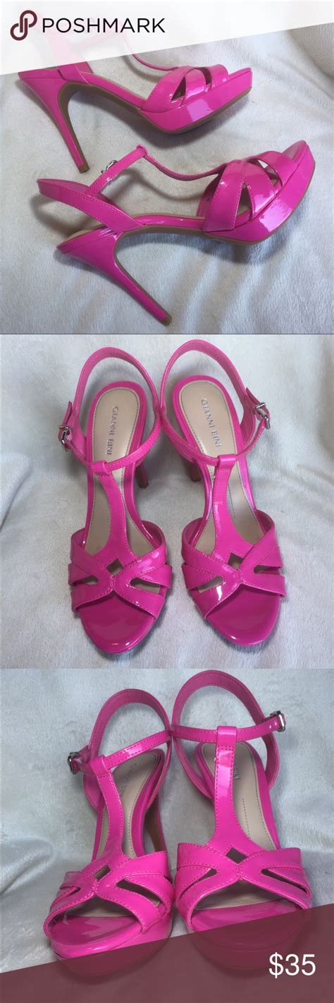 Gianni Bini Pink Patent Leather Platform Heels Pink Patent Leather