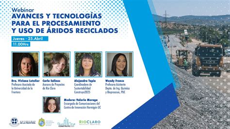 Webinar Avances Y Tecnolog As Para El Procesamiento Y Uso De Ridos