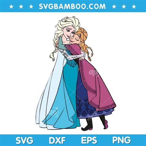 Elsa Hug Anna SVG, Elsa Anna SVG, Frozen Elsa Anna SVG