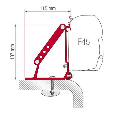 Fiamma F45S Awning Universal Roof Mounting Bracket 98655 316