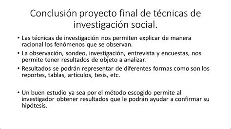 Ejemplos De Conclusiones De Un Proyecto De Investigacion Nuevo Ejemplo