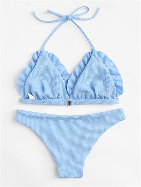 Frill Bikini Set Shein Sheinside