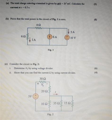 Solved A The Total Charge Entering A Terminal Is Given By Chegg