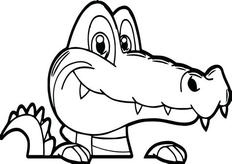 Alligator Head Coloring Pages