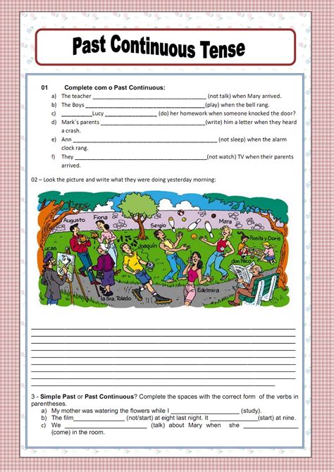 Past Simple And Continuous Worksheet