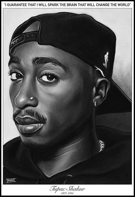 Tupac Shakur Drawing By Bradley James Geiger Pixels