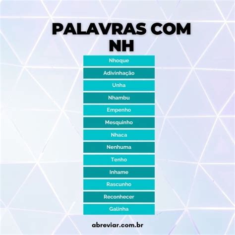 68 Palavras com nh