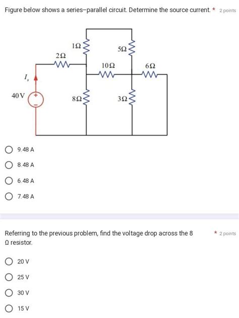 Solved Figure Below Shows A Series Parallel Circuit Chegg