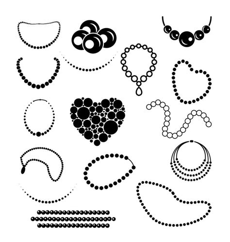 Pearls Illustration Isolated Vector Clip Art Collection Pearls Jewelry Shiny Wealth T 3d