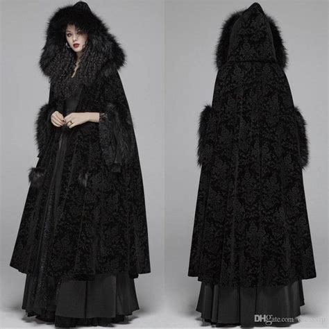 Black Fur Winter Cloak | Winter cloak, Winter fashion outfits casual ...