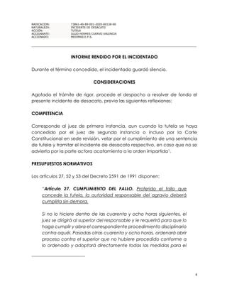 Auto Inter No 085 Sanciona Incidente De Desacato Rad 2020 00128 PDF