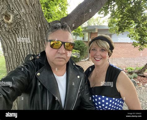 50s Greaser And Girl Stock Photo Alamy