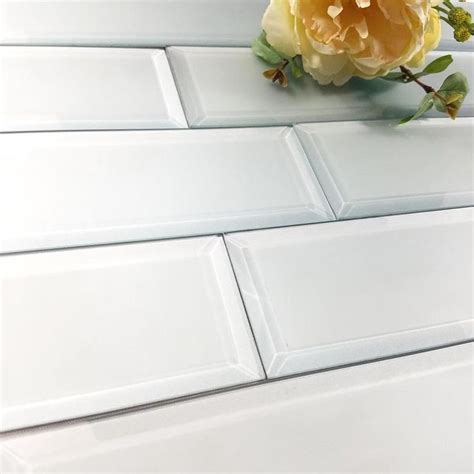 Abolos Frosted Elegance 42 Pack Isabella White Glossy 3 In X 12 In Glossy Glass Subway Peel