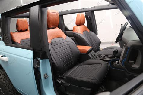 Mabett Introduces Brown PU Leather Custom Seat Covers For Ford Bronco