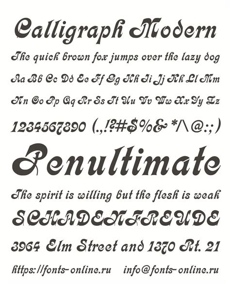 Calligraph Modern font