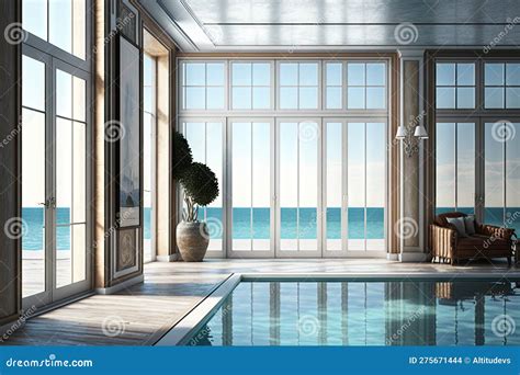 Luxury Hotel with Indoor Swimming Pool and View of the Beach, Featuring ...