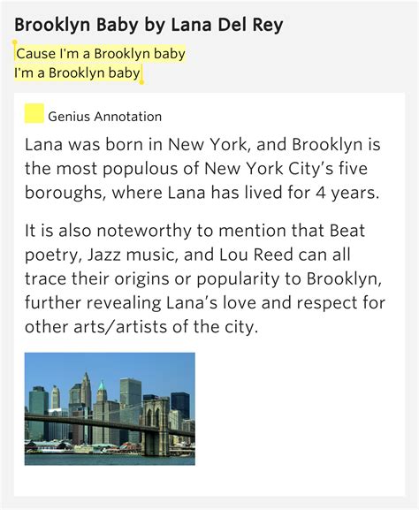 Cause I'm a Brooklyn baby / I'm a Brooklyn baby – Brooklyn Baby