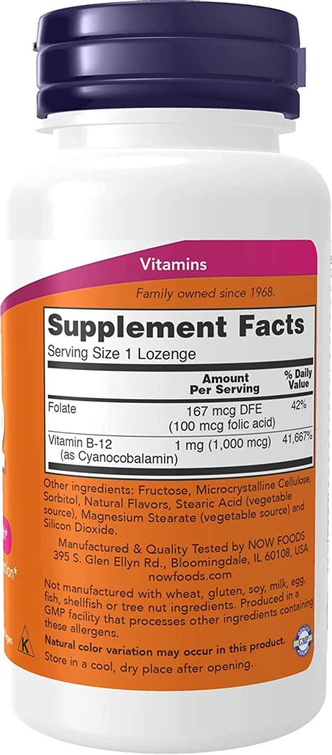 Now Foods Folic Acid With Vitamin B Mcg Tablets Viva