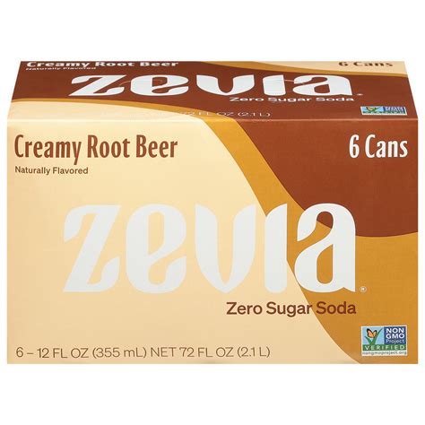 Zevia Soda Zero Sugar Creamy Root Beer Main