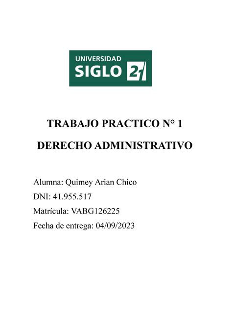 Trabajo Practico N Tp Trabajo Practico N Derecho