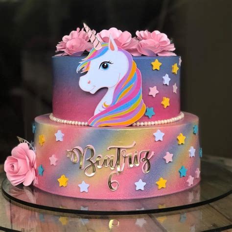 Bolo Unicórnio Menina - Bolo de unicórnio: como fazer + 100 fotos para uma decoração fofa